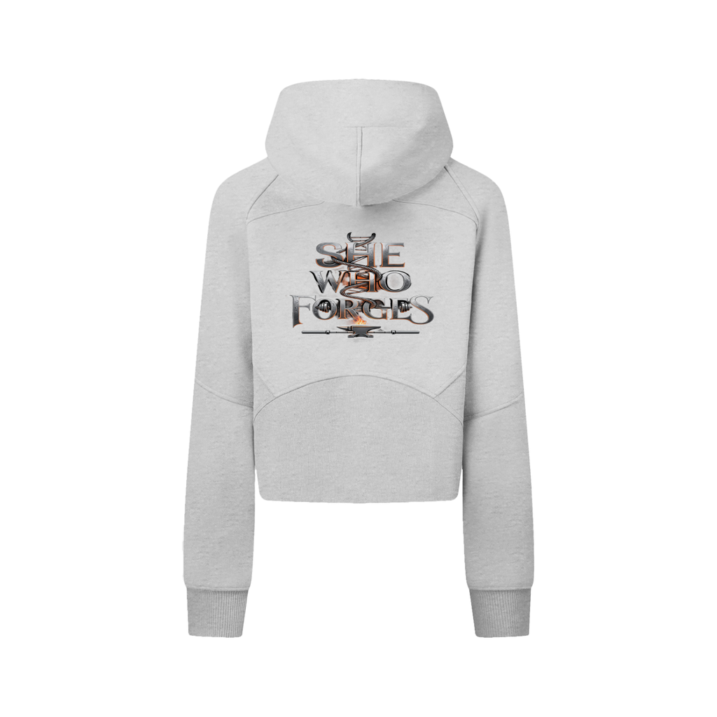 Cropped Zip-Through Hoodie